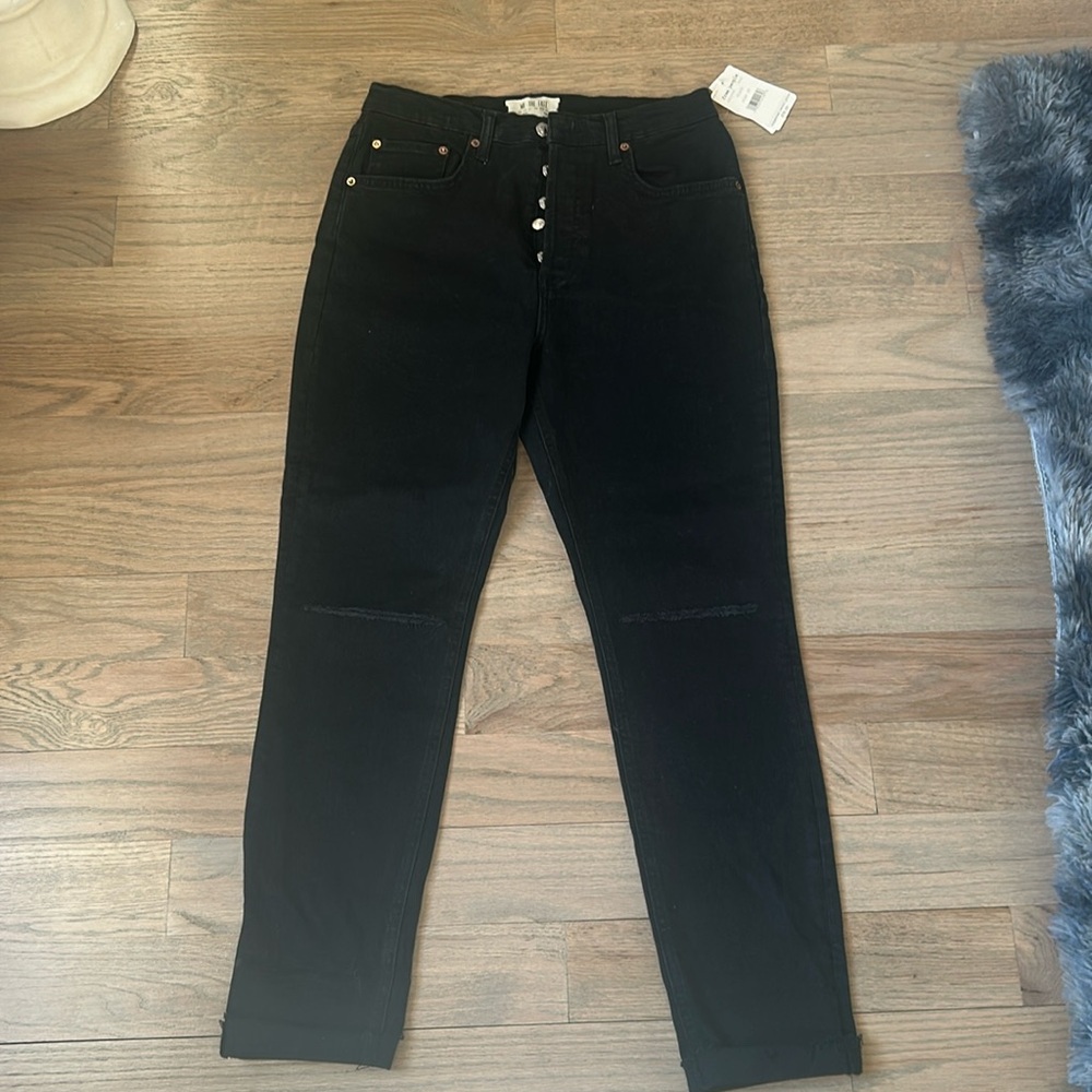 Free People NWT Black High Waisted Jeans